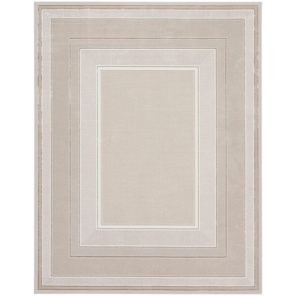 Nourison Glam 7'10" x 9'10" Ivory Modern Indoor Rug