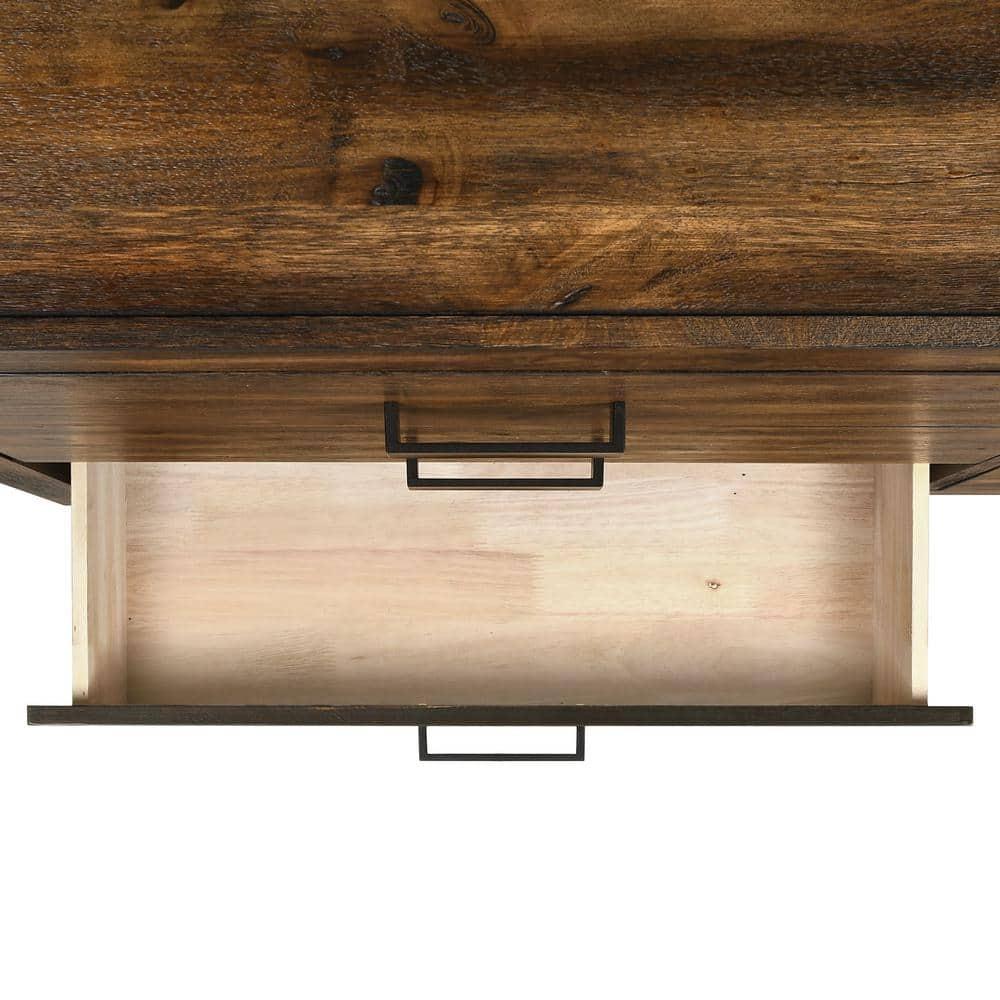 Wren 6 Drawer Dresser Chestnut - Picket House Furnishings: Mid-Century Modern Bedroom Storage, Rubberwood Frame