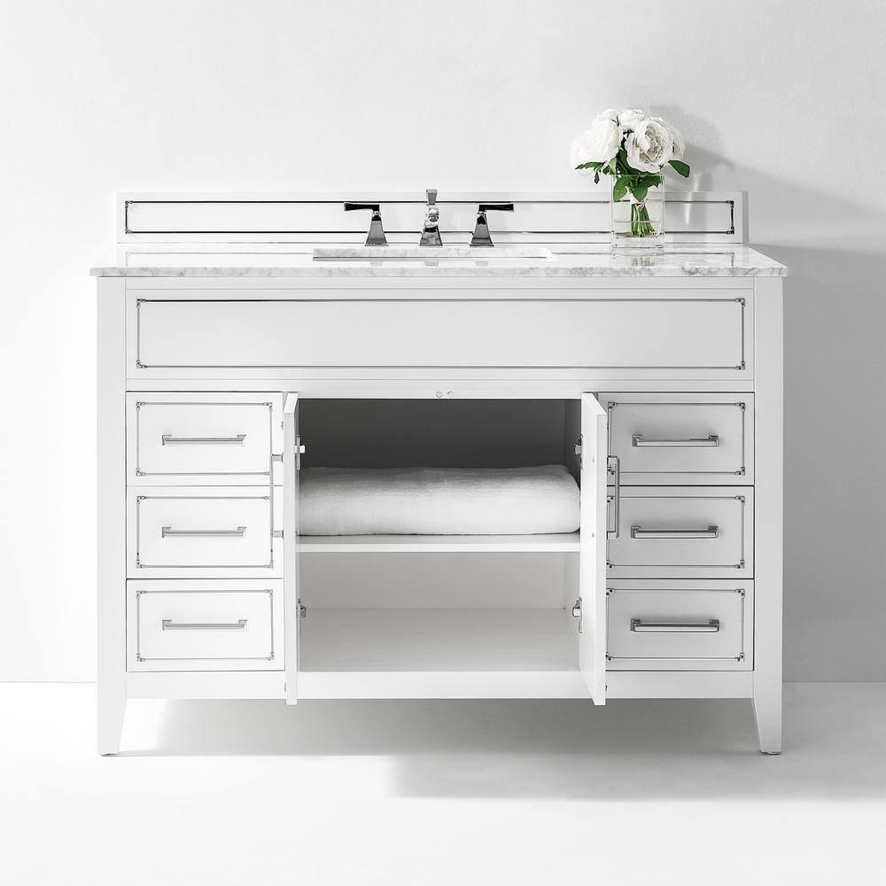 Aspen 48'' Single Bathroom Vanity with Marble Top