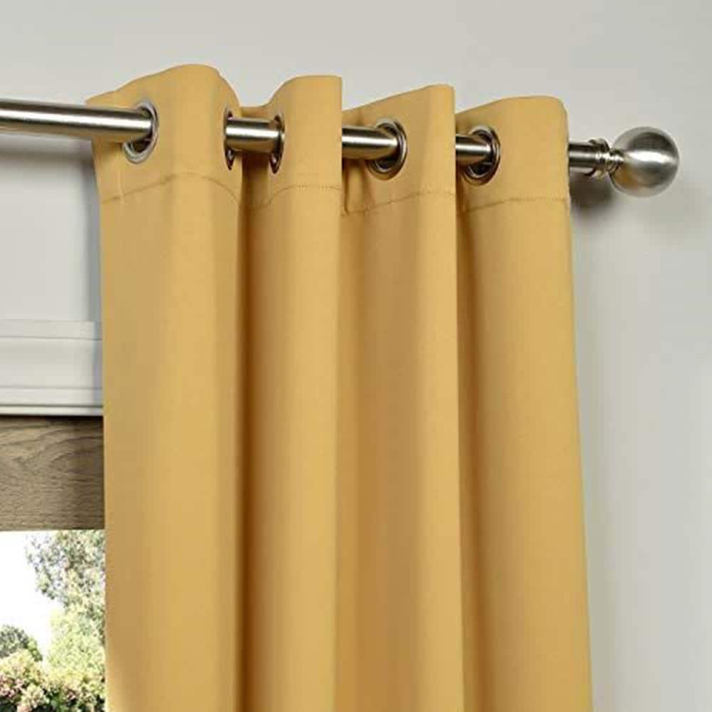 Marigold Grommet Blackout Room Darkening Curtain (1 Panel), Marigold, 50W X 96L