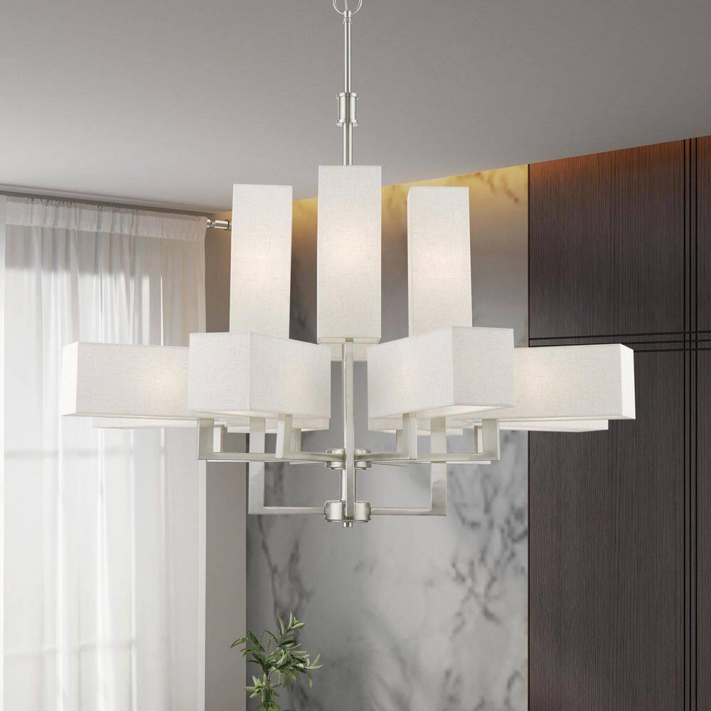 Livex Lighting Rubix 12 - Light Chandelier in  Brushed Nickel