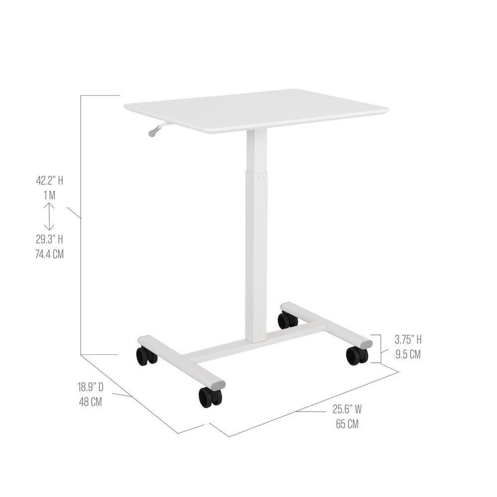airLIFT® 25.6" Adjustable Height Mobile Rolling Laptop Cart Desk
