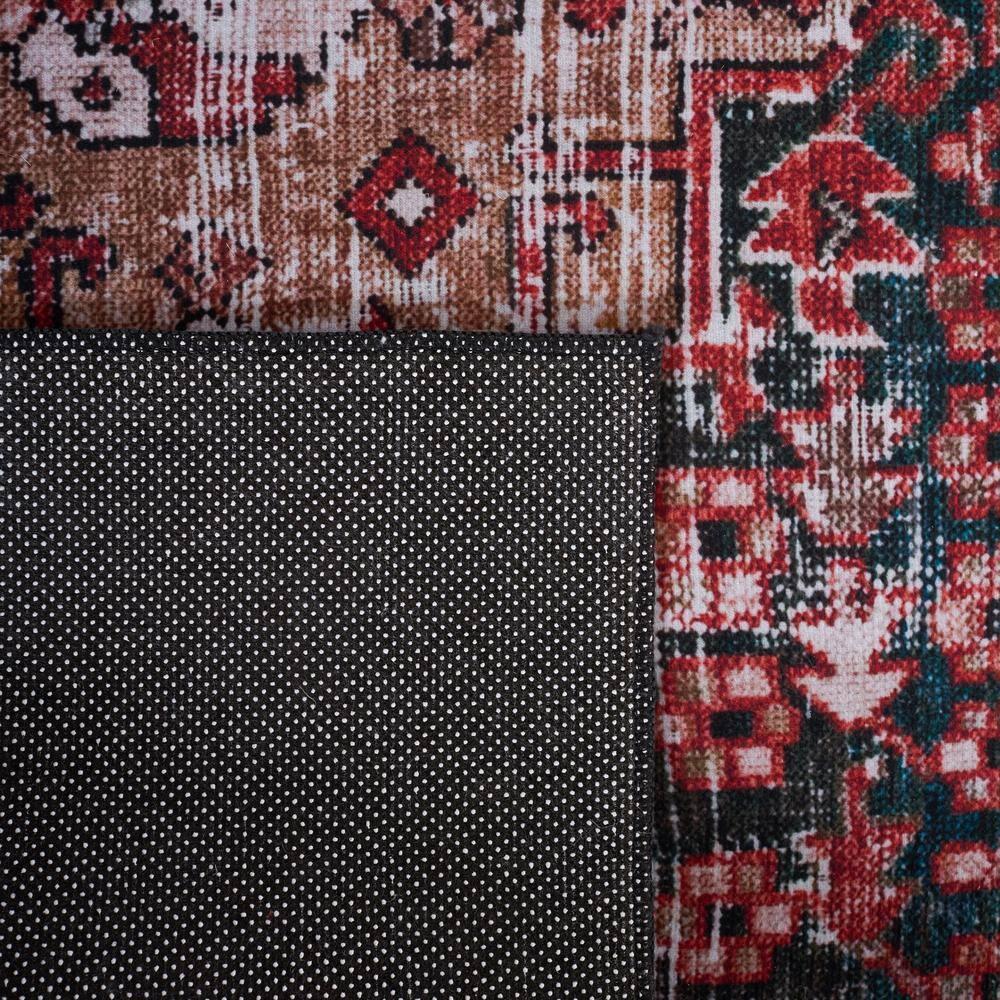 Tucson TSN114 Power Loomed Machine Washable Area Rug - Rust/Green - 6'x6' - Safavieh.