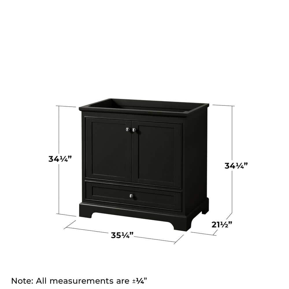 Wyndham Collection Deborah 35" Single Bathroom Vanity Base Only