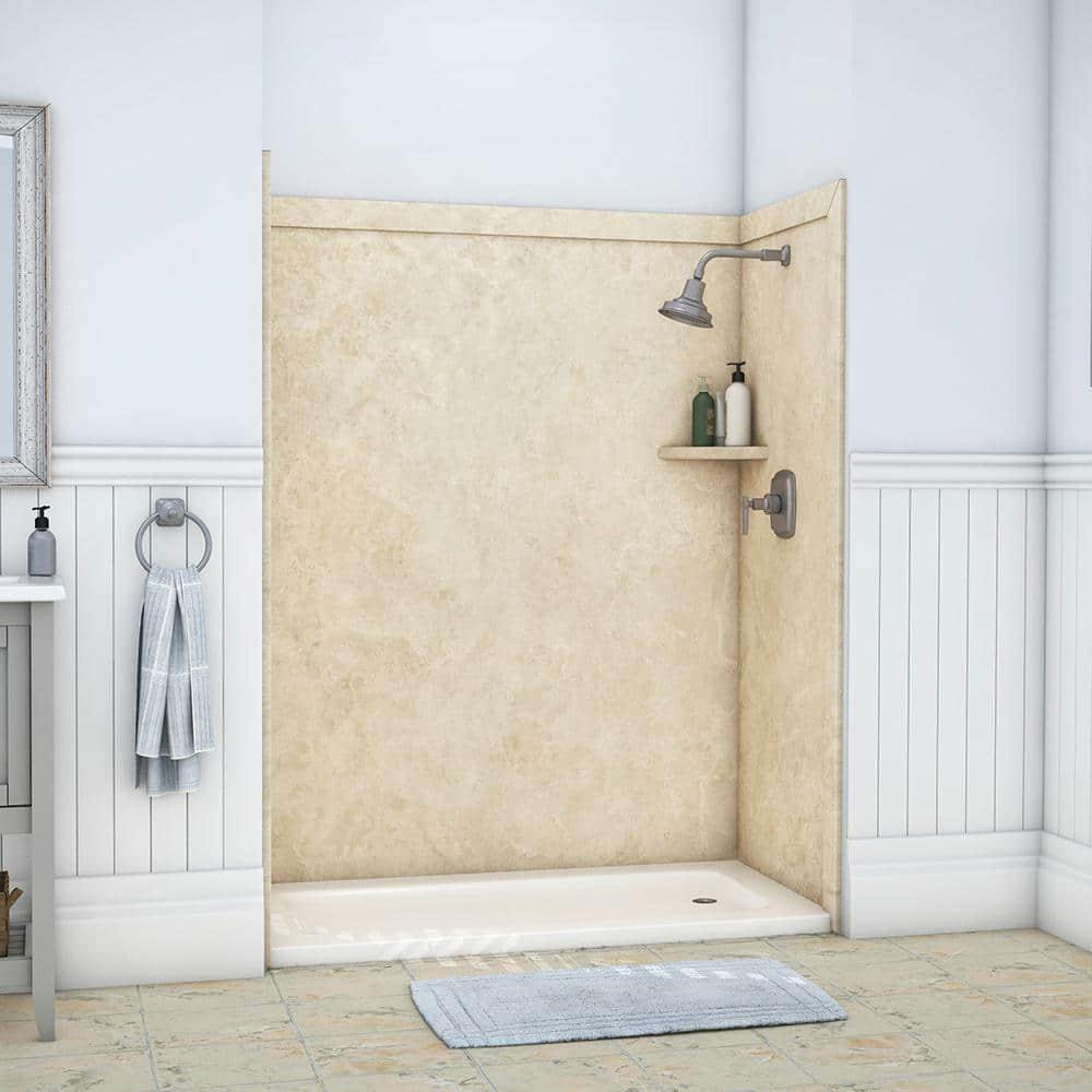FlexStone Royale 60"W x 36"D x 80"H Alcove Bathtub/Shower Surround