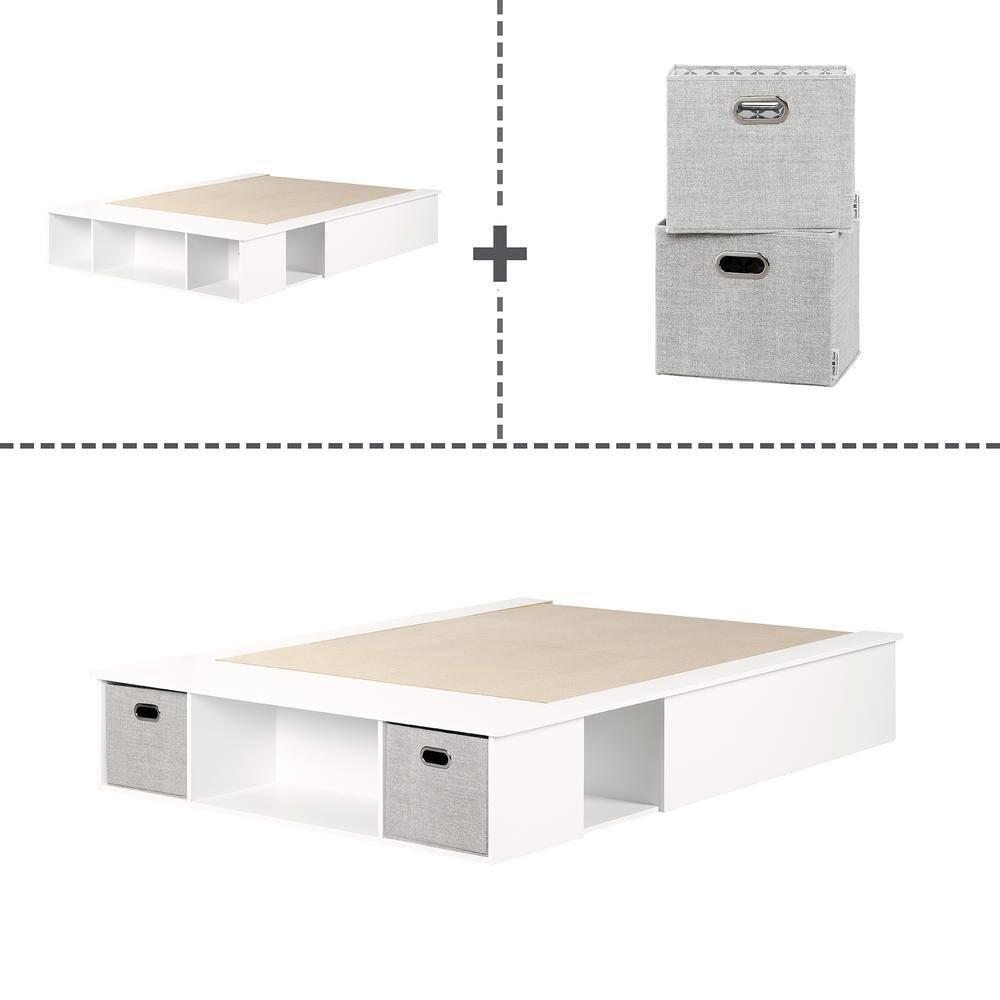 Vito Contemporary Storage Bed With Baskets