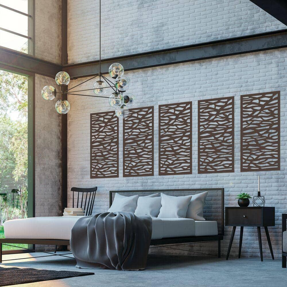 Barrette Outdoor Living 2 ft. x 4 ft. Sprig Umber Decorative Screen Panel