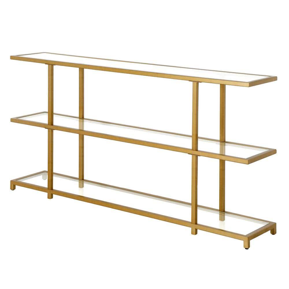 Hailey Home Greenwich Modern Brass Console table