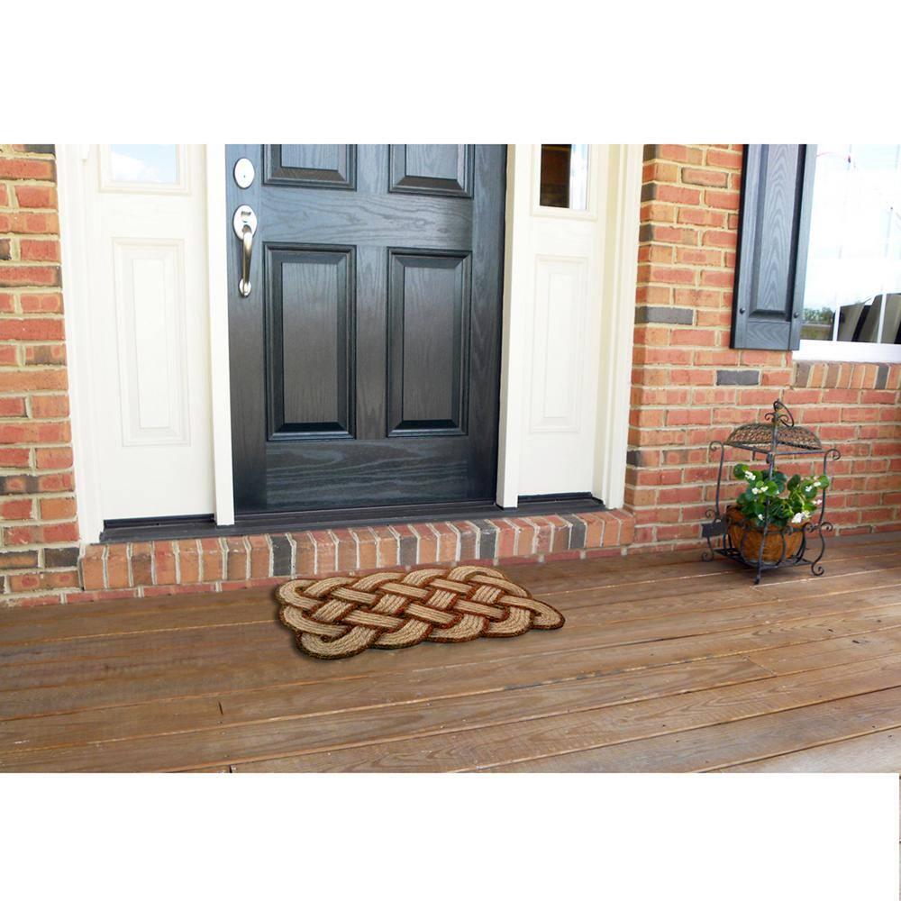Coir Door Mat Lover's Knot - Brown 18" x 30"