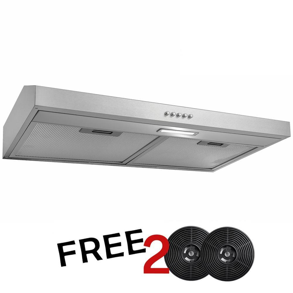 24" Convertible Under Cabinet Range Hood in Stainless Steel with Carbon Filters