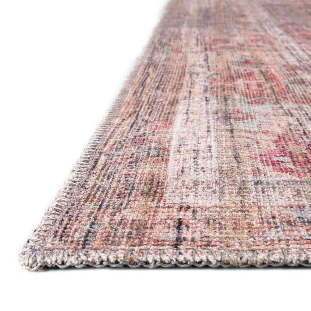 Unique Loom 5' 3 x 5' 3 Nostalgia Euphoria Machine Washable Rust Red and Brown Area Rug