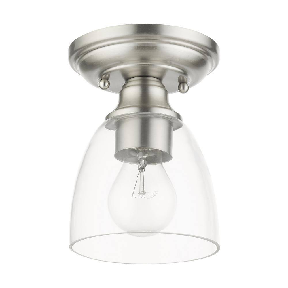 Livex Lighting Montgomery 1 - Light Flush Mount in  Brushed Nickel