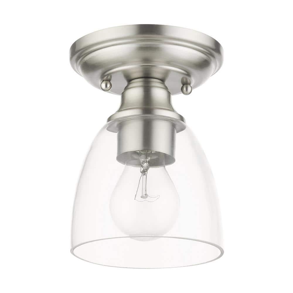 Livex Lighting Montgomery 1 - Light Flush Mount in  Brushed Nickel