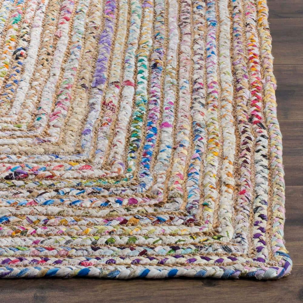 Cape Cod CAP202 Woven Indoor Area Rug - Beige/Multi - 7'x7' - Safavieh