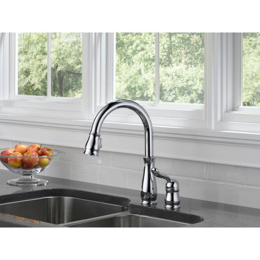 Leland Single Handle Widespread Kitchen Faucet with Optional Soap Dispenser