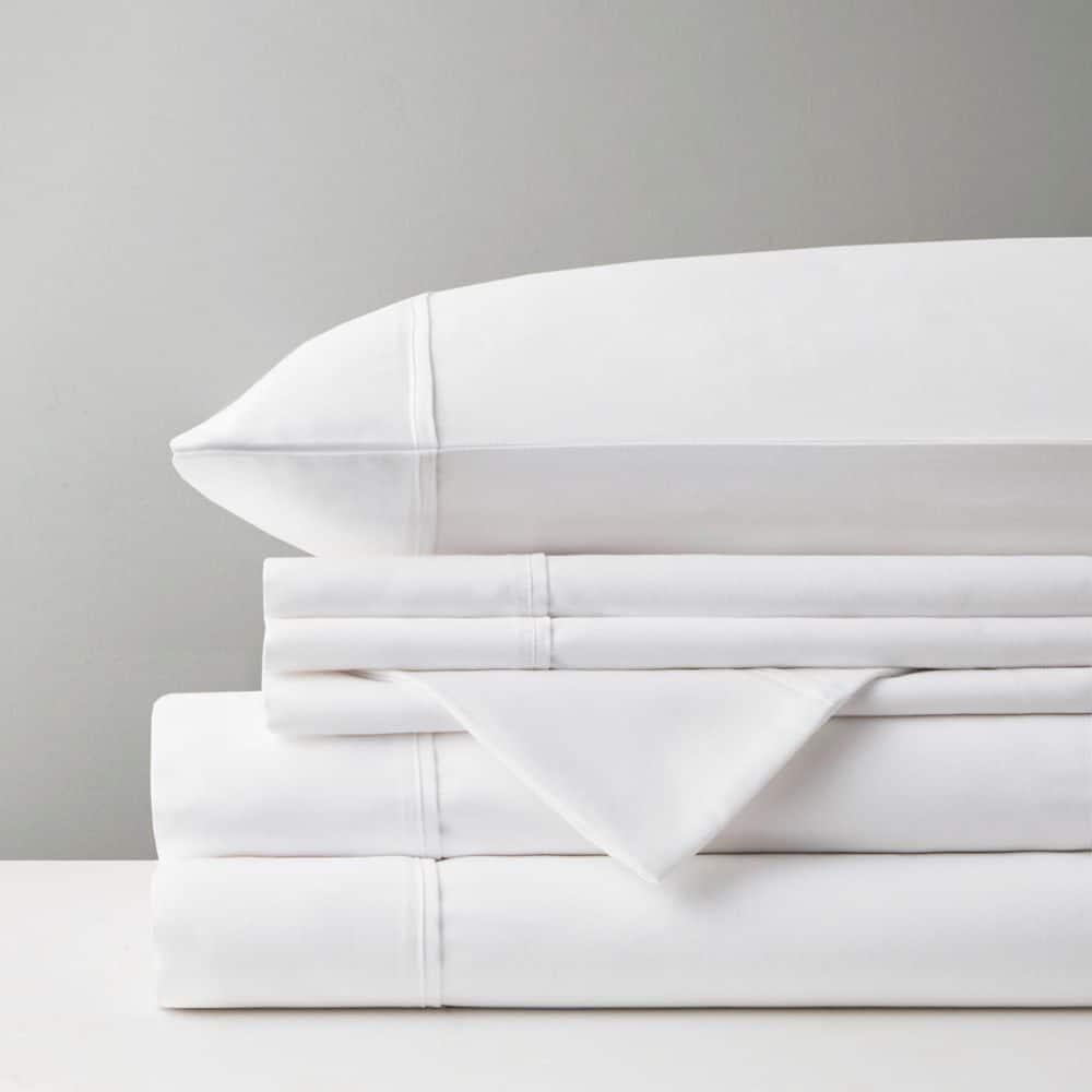 Split King 800 Thread Count 7pc Cotton Blend Sheet Set White