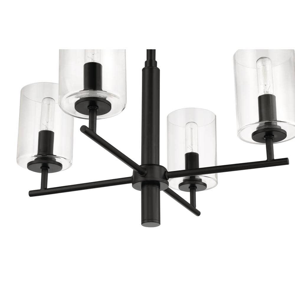 Craftmade Lighting Hailie 4 - Light Chandelier in  Flat Black