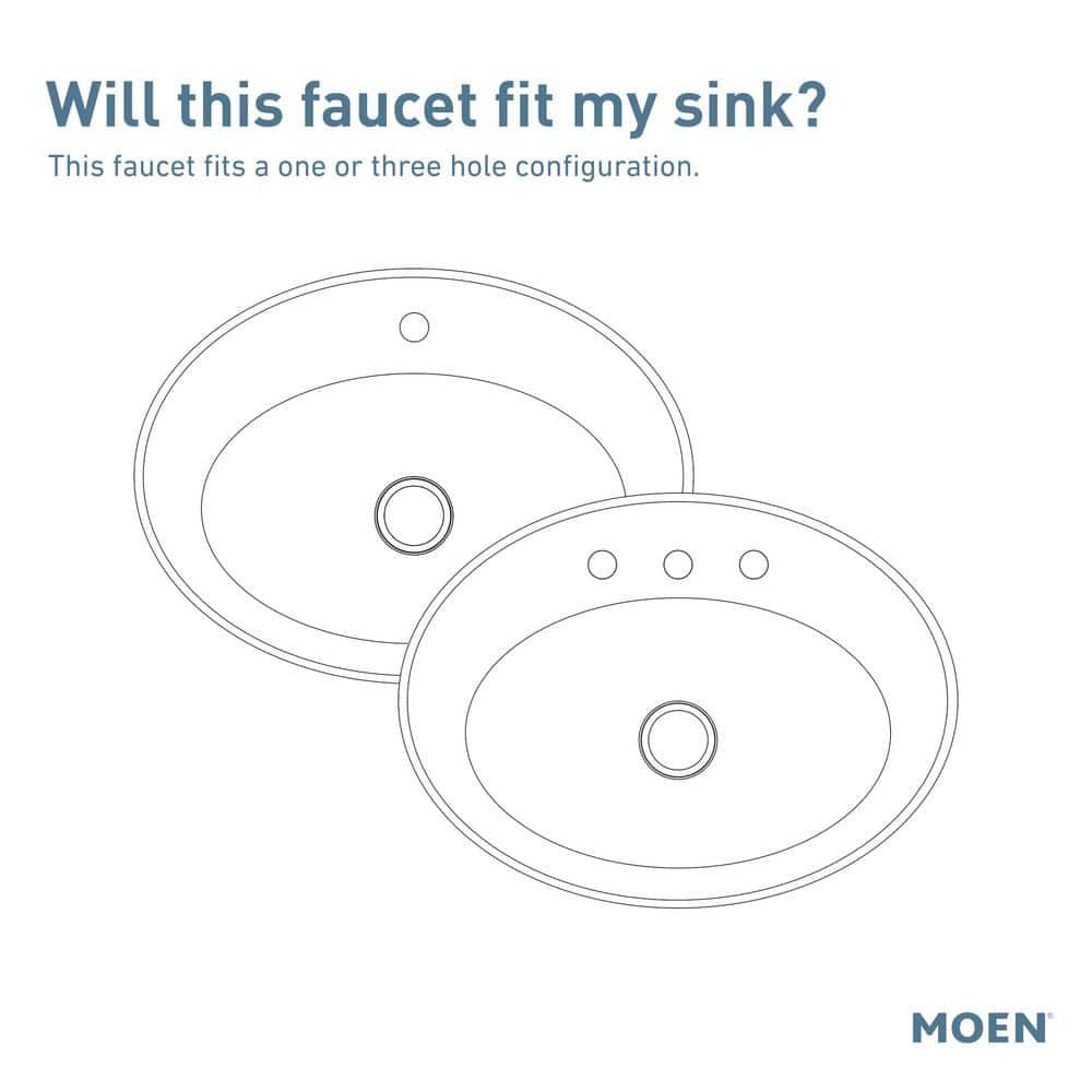 Moen Voss Single Hole Bathroom Faucet with Drain Assembly