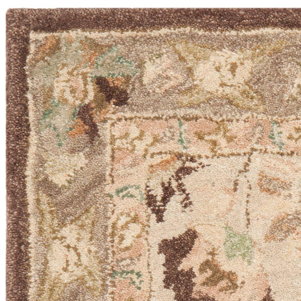 SAFAVIEH Anatolia Venice Floral Wool Area Rug, Ivory/Brown, 2' x 3'