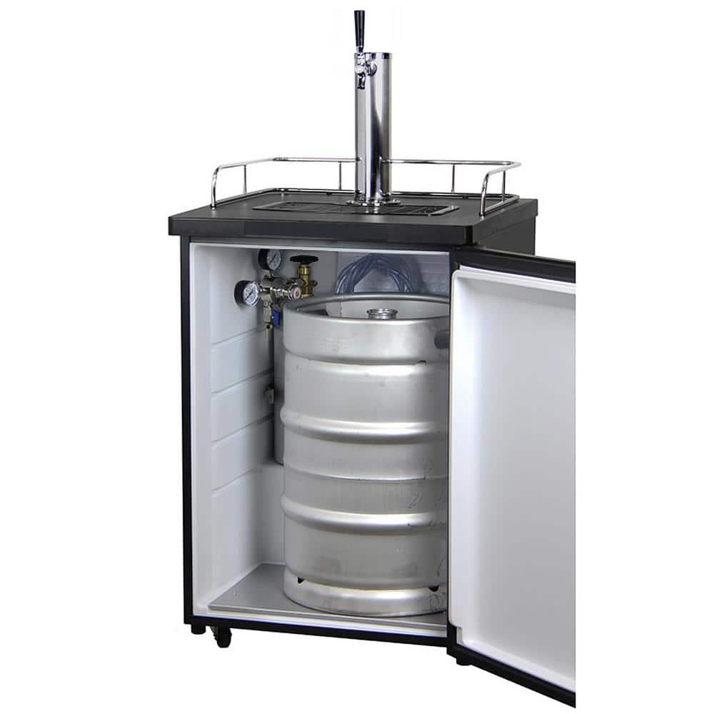 Kegco Kegco 5.6 Cubic Feet Dual Tap Freestanding Kegerator with Adjustable Temperature