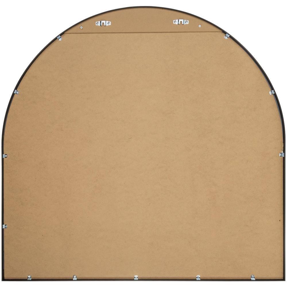 Luxurious Gold & Silver Brushed Metal Arched Mirror 36x35"