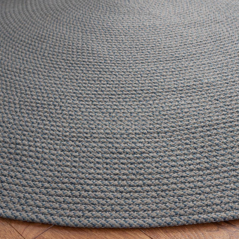 Braided BRD403 Hand Woven Area Rug - Grey/Blue - 7' round - Safavieh.