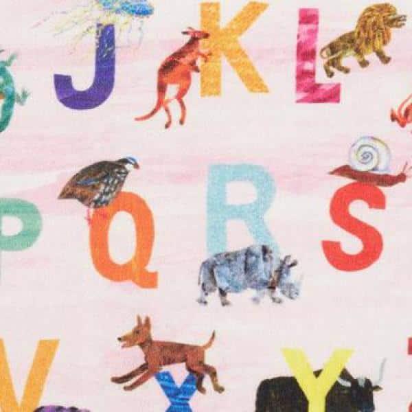 Eric Carle Alphabet Zoo Graphic/Print Pink Area Rug