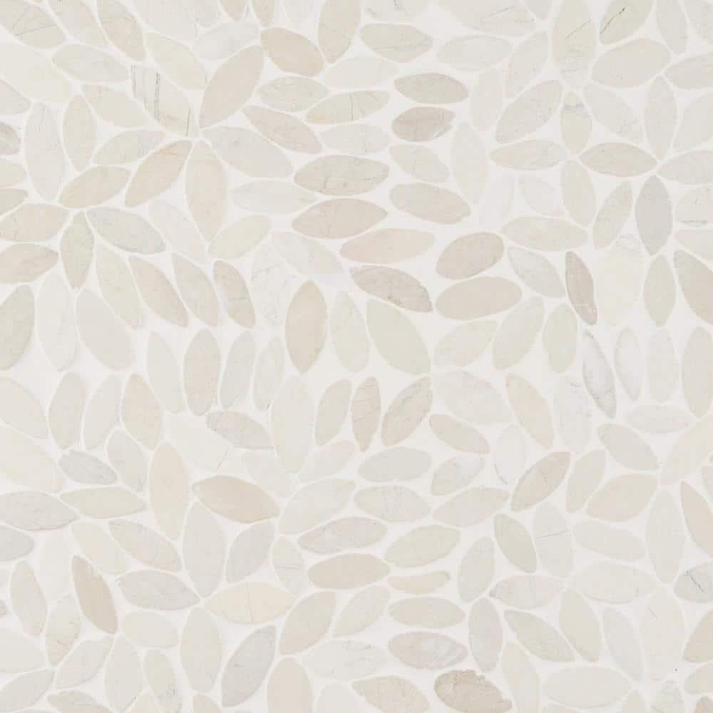Picturesque Flower 11.81 in. x 11.81 in. Natural Stone Floor and Wall Mosaic Tile (0.97 Sq. Ft. / Each)