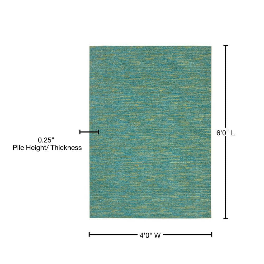 Nourison Nourison Essentials NRE01 Indoor/outdoor Area Rug - Blue Green 4' x 6'