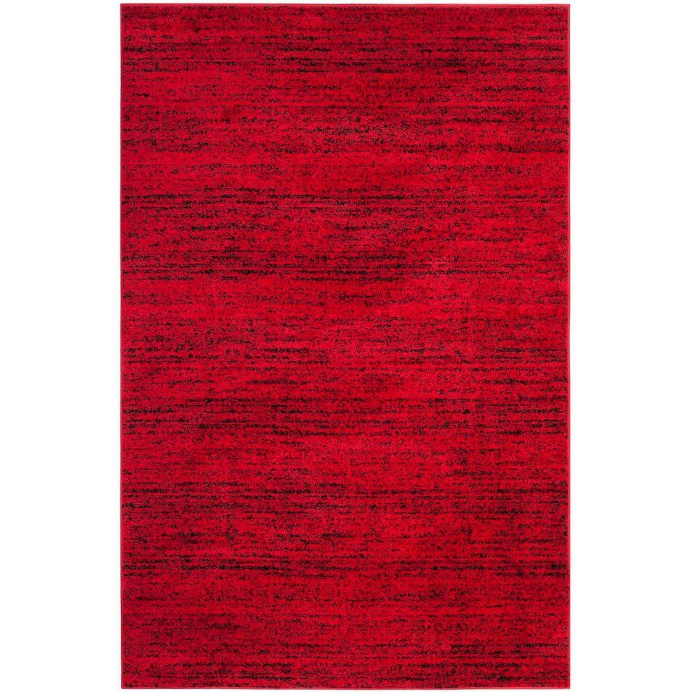 Adirondack ADR117 Machine Made Indoor Area Rug - Red/Black - 6'x9' - Safavieh
