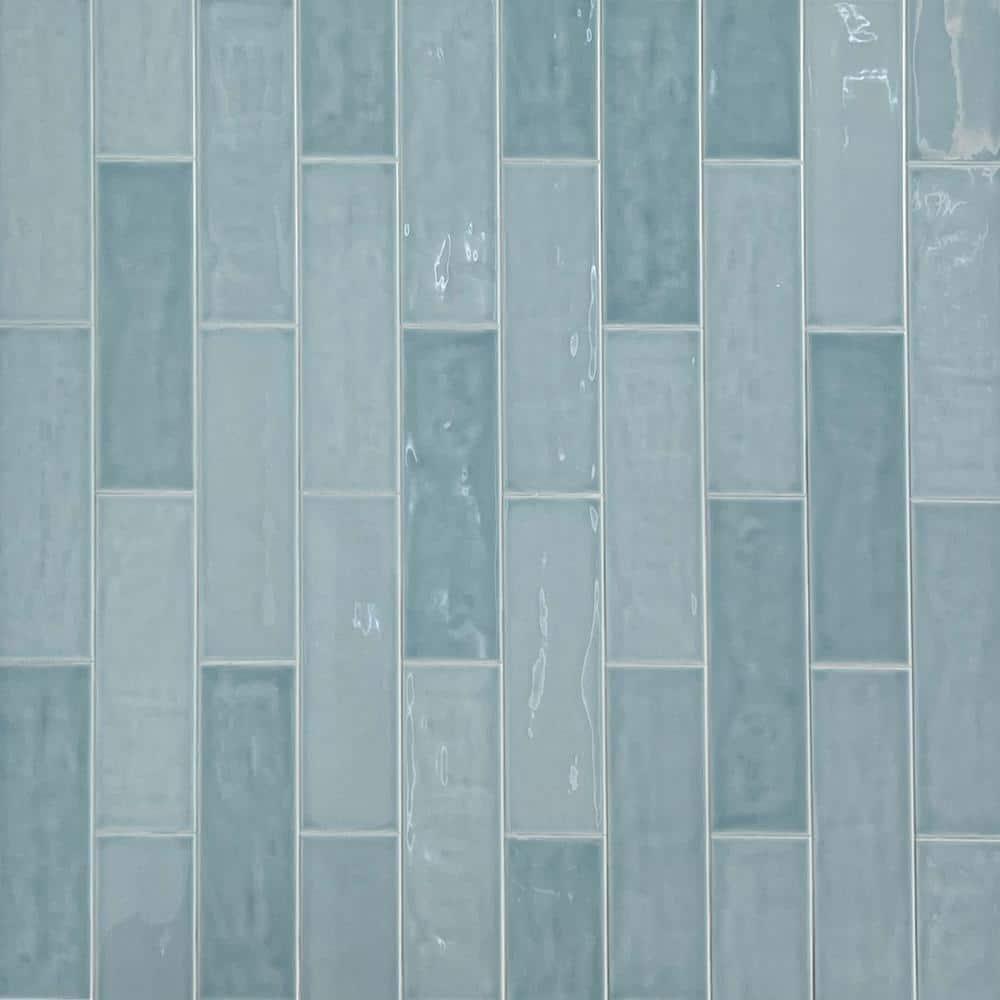 Cruz Bay Studio Bedouin 3.5" x 12" Green Gloss Ceramic Subway Tile