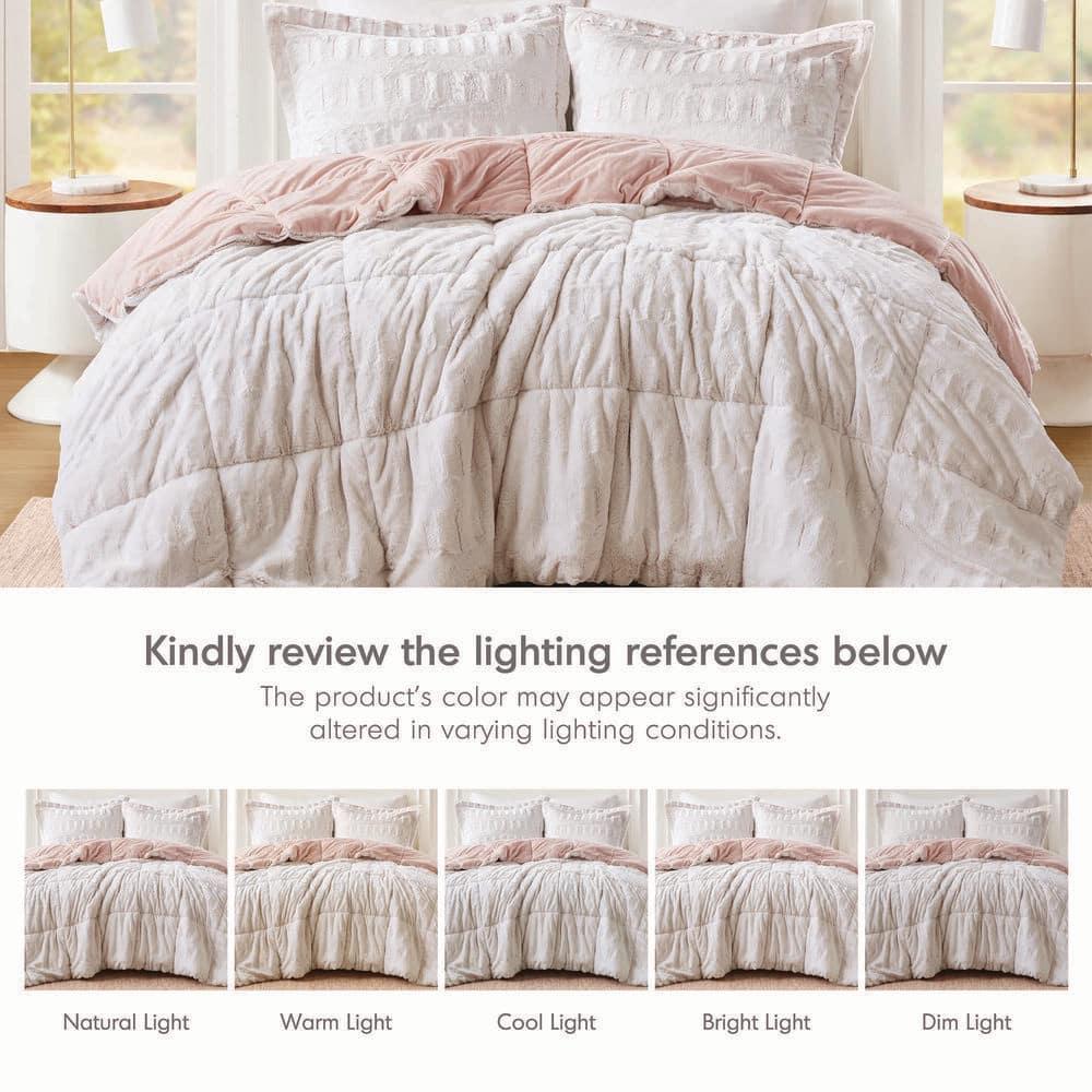 Madison Park Gia Back Print Long Fur Comforter Mini Set
