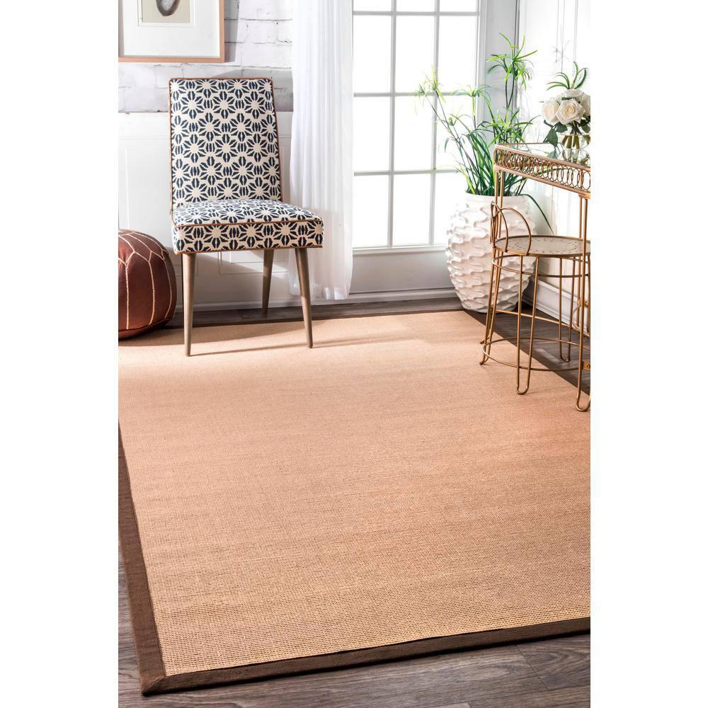 nuLOOM Laurel Machine Woven Jute Area Rug, 6' x 9', Brown
