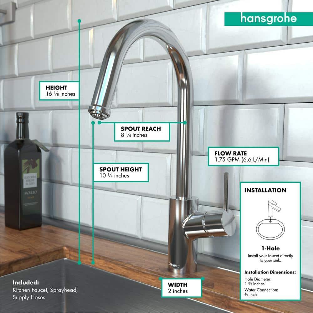 Talis S² Pull Down Single Handle Kitchen Faucet with Handle and Supply Lines