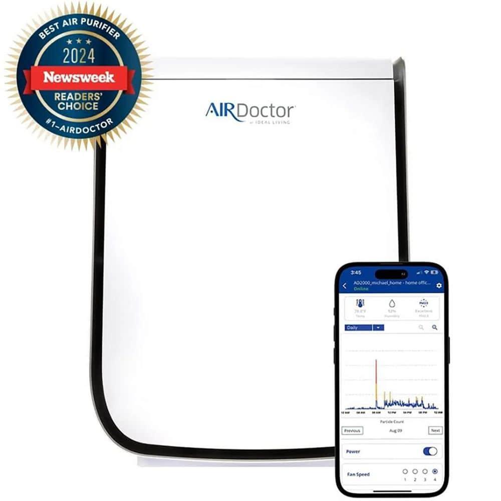 Air Doctor AIRDOCTOR 2000i Smart Purifier Small & Medium rooms 3-Stage Filtration Pre-Filter UltraHEPA Carbon