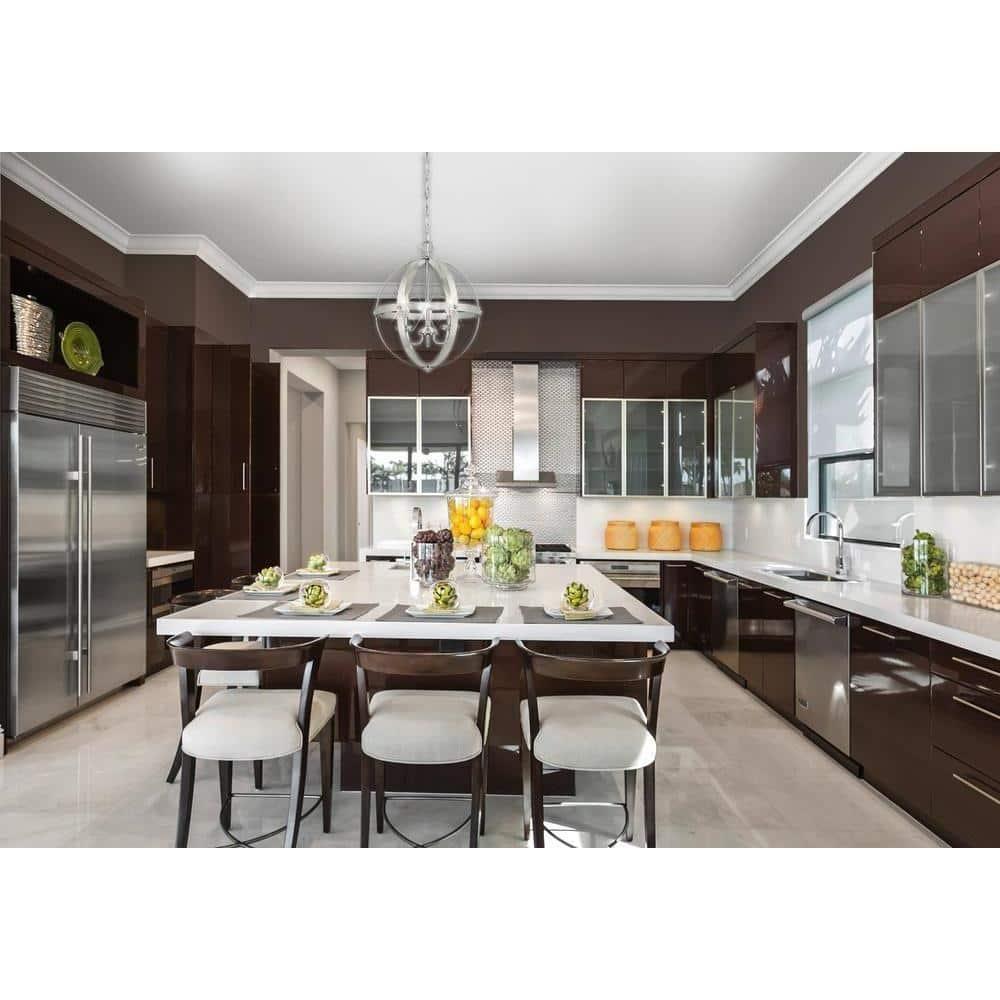 Stella Mira Three Light Pendant, Brushed Nickel