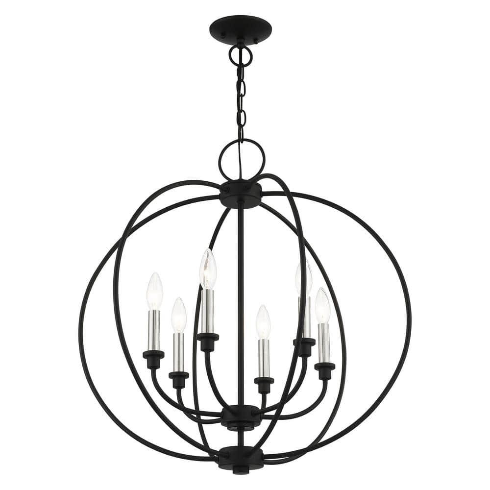 Livex Lighting Milania 6 - Light Chandelier in  Black