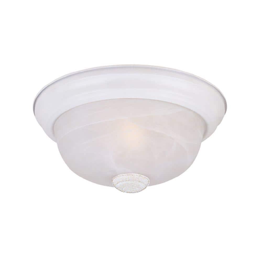 Designers Fountain 13.25 inch 2-Light White Flush Mount Ceiling Light, 1257M-WH-AL