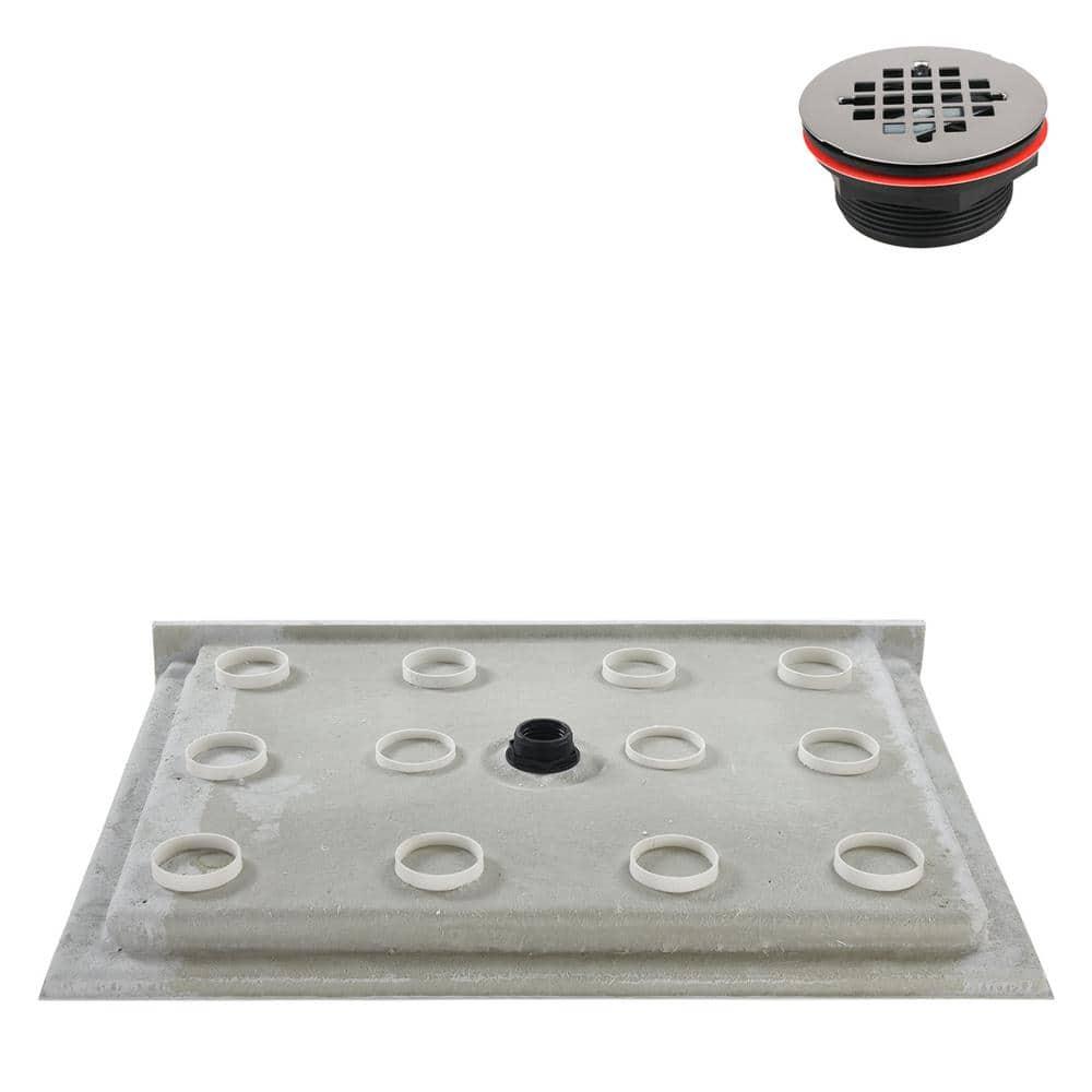 48" W x 36" D Rectangular Acrylic Shower Base, Drain Included