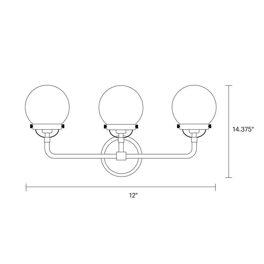 Generation Lighting Cafe 21.75-in 3 -Light Brushed Nickel Modern/contemporary Vanity light