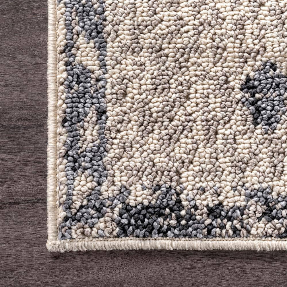 nuLOOM Blaine Dotted Diamond Runner Rug, 2' 6" x 8', Ivory