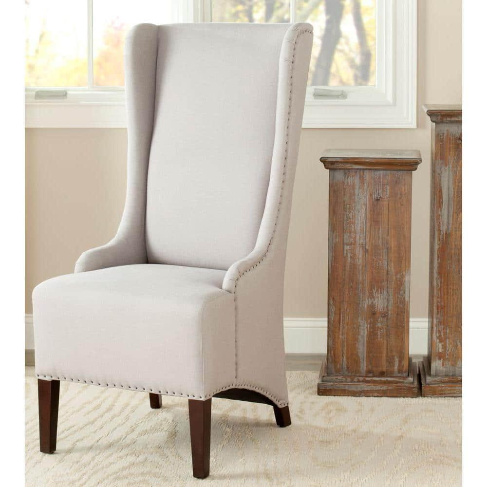 Bacall 20" H Dining Chair With Nail Head Trim - MCR4501 - Taupe - Safavieh Couture