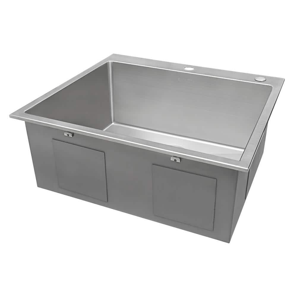 Ruvati RVH8071 Ruvati 21 inch Drop-in Topmount Rounded 16 Gauge Stainless Steel Kitchen Sink Single Bowl