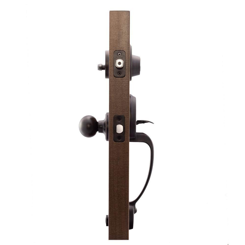Copper Creek Handleset with Single Cylinder Deadbolt and Door Knob and Colonial Rosette
