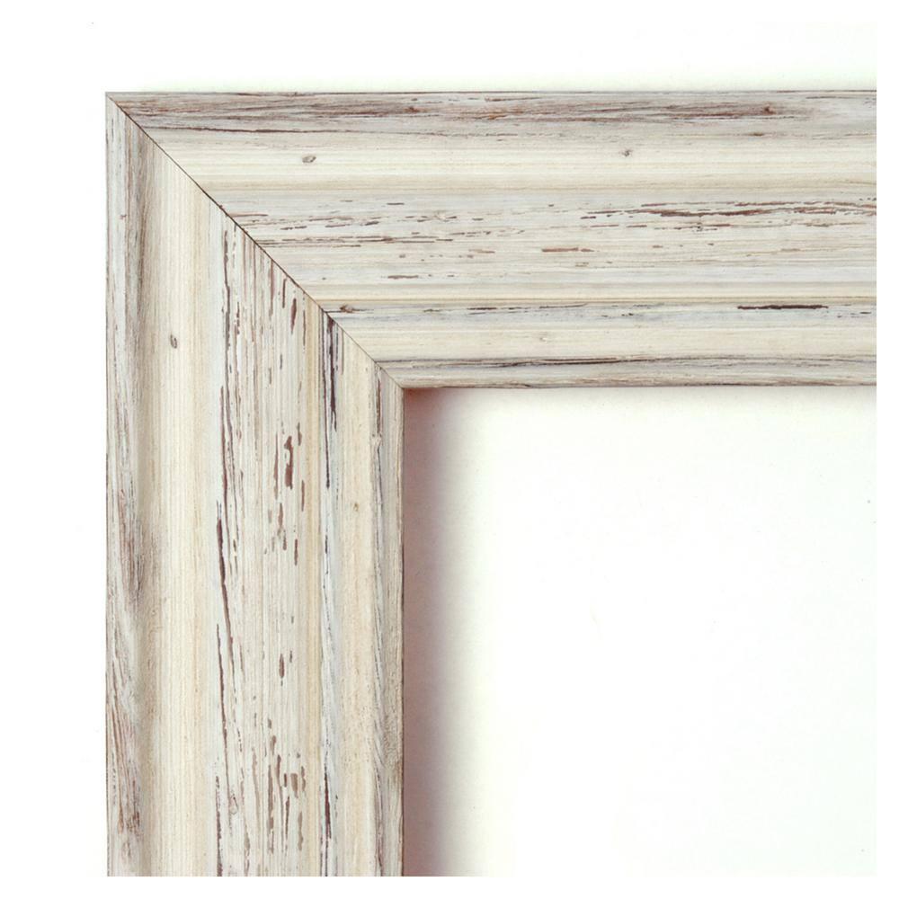 Amanti Art Country White Wash Wood Picture Frame Opening Size 20x30 in.