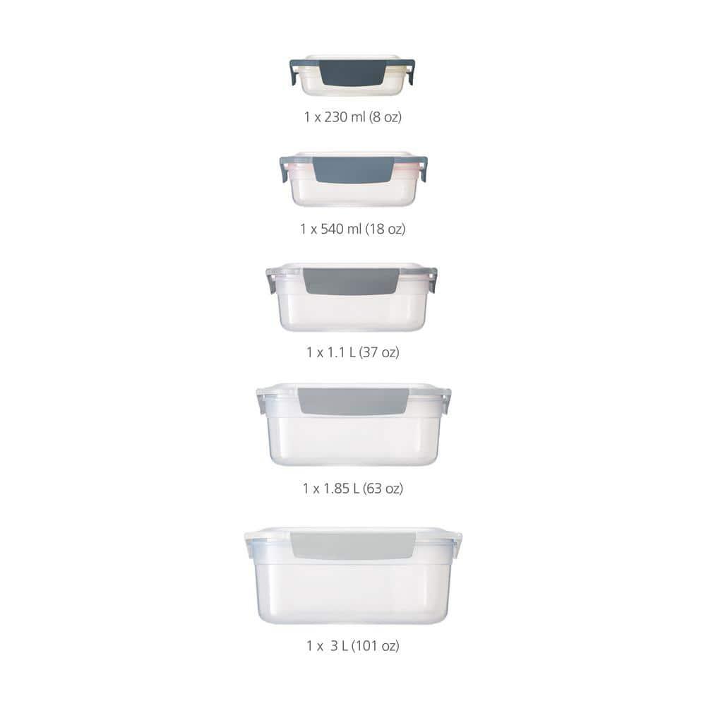 Joseph Joseph Joseph Joseph Nest Lock 10-Piece Food Storage Container Set, BPA Free