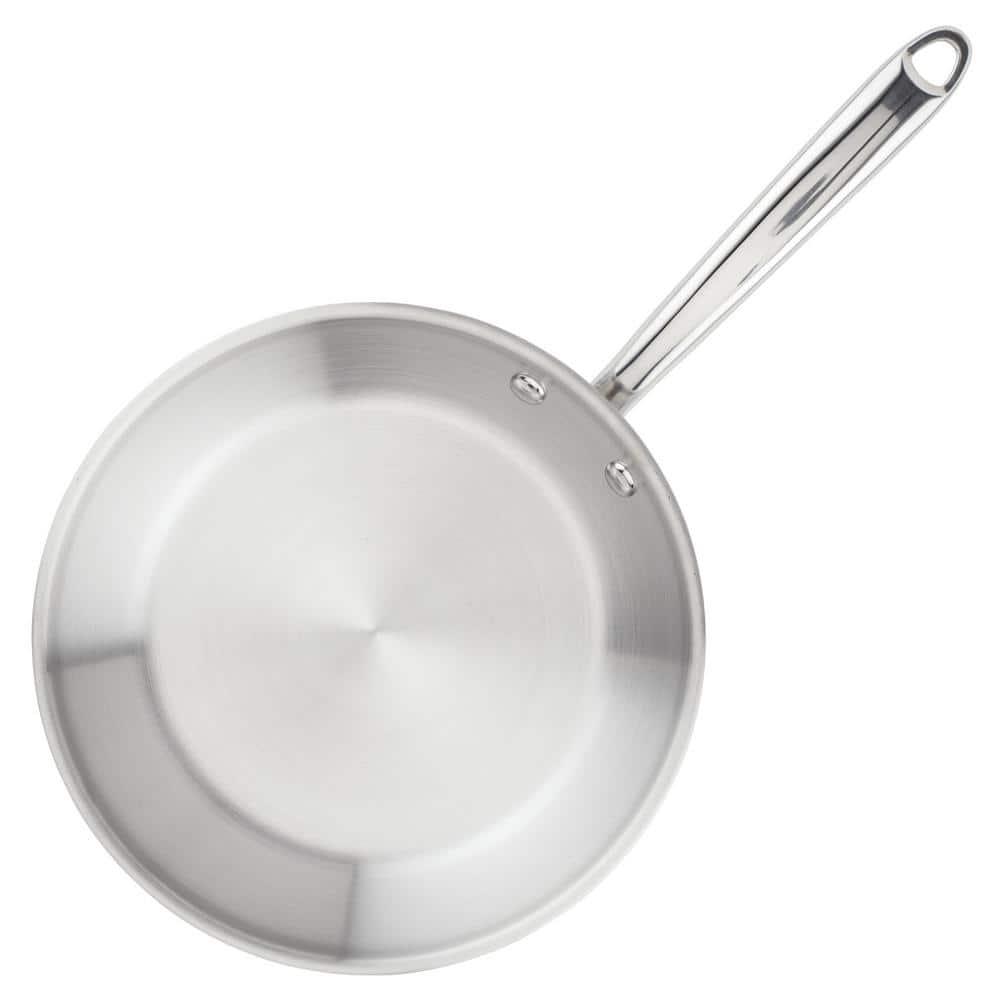 Rachael Ray Rachael Ray Professional Stainless Steel Induction Frying Pan / Skillet, 10 Inch, Silver