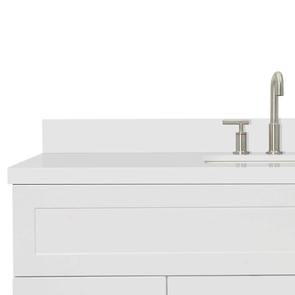 Ariel F055s-Wq-Vo Hamlet 55" Freestanding Single Basin Vanity Set - White