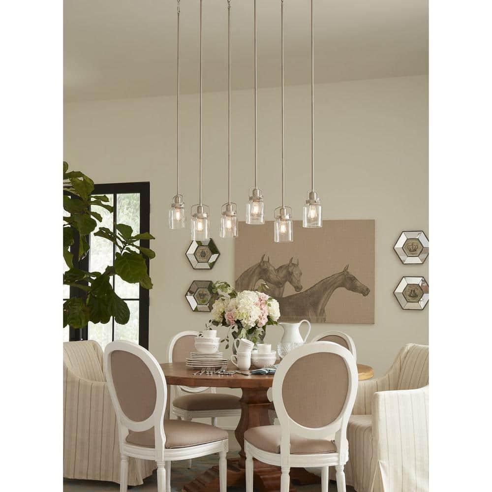 Progress Lighting Calhoun 1-Light Wall Sconce, Brushed Nickel, Parchment-Finish Glass Shade