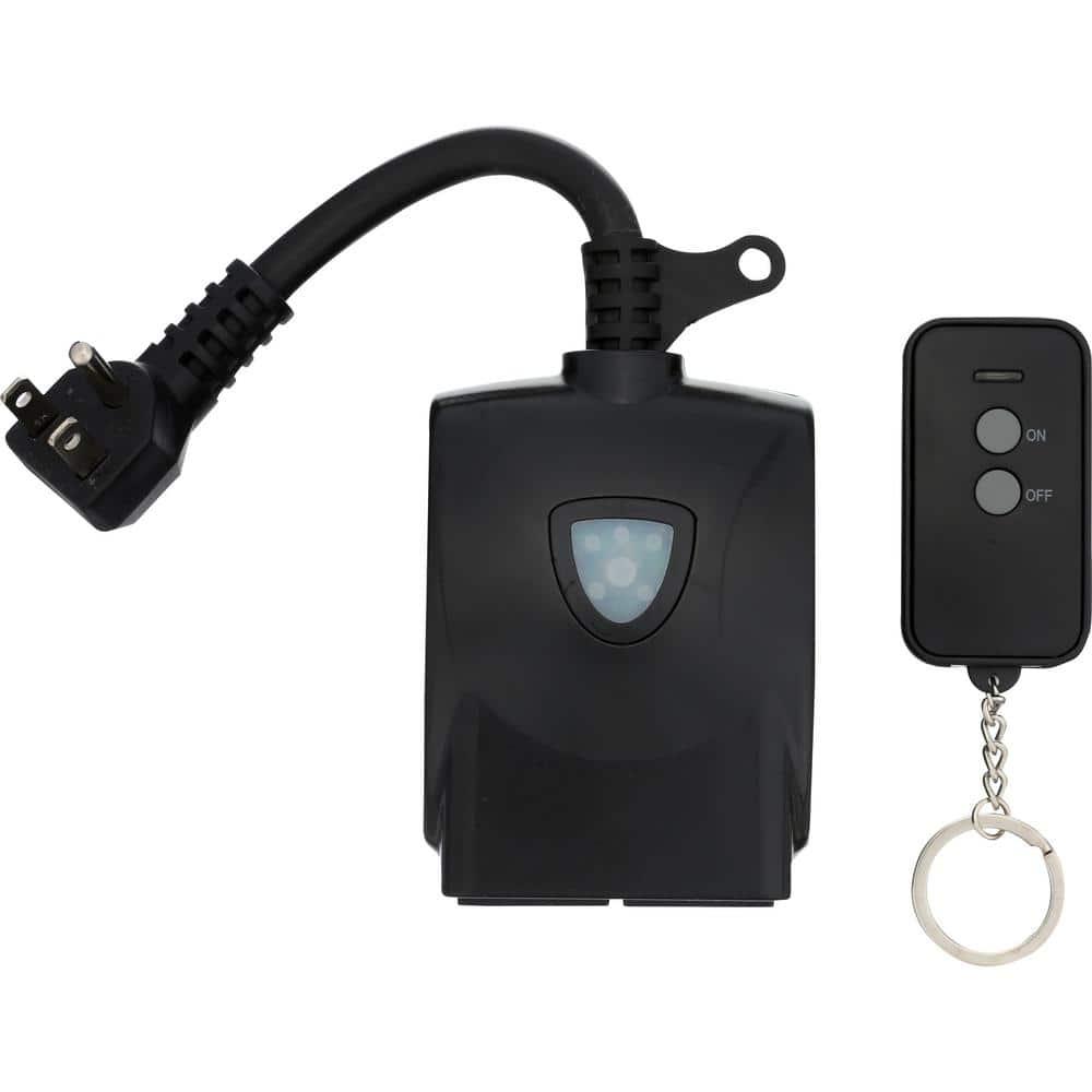 AmerTac RFK306LC Outdoor Wireless Remote & Plug-In Receiver Kit, Black